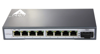 8 Ports POE with 1 fiber POE Converter